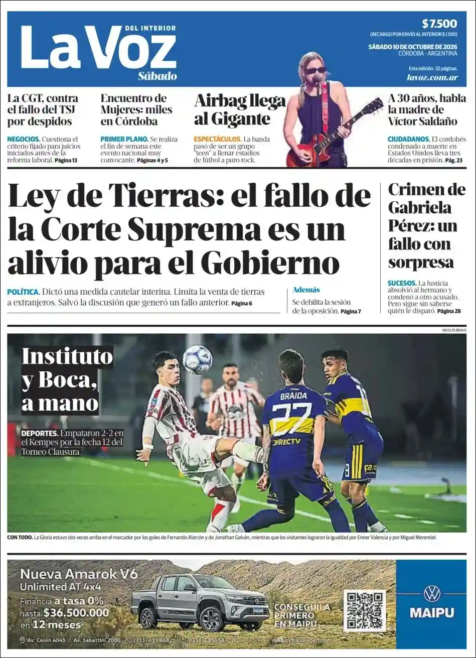 Estudios Max | EL LITORAL Y SU GENTE - Tapa del diario La Voz