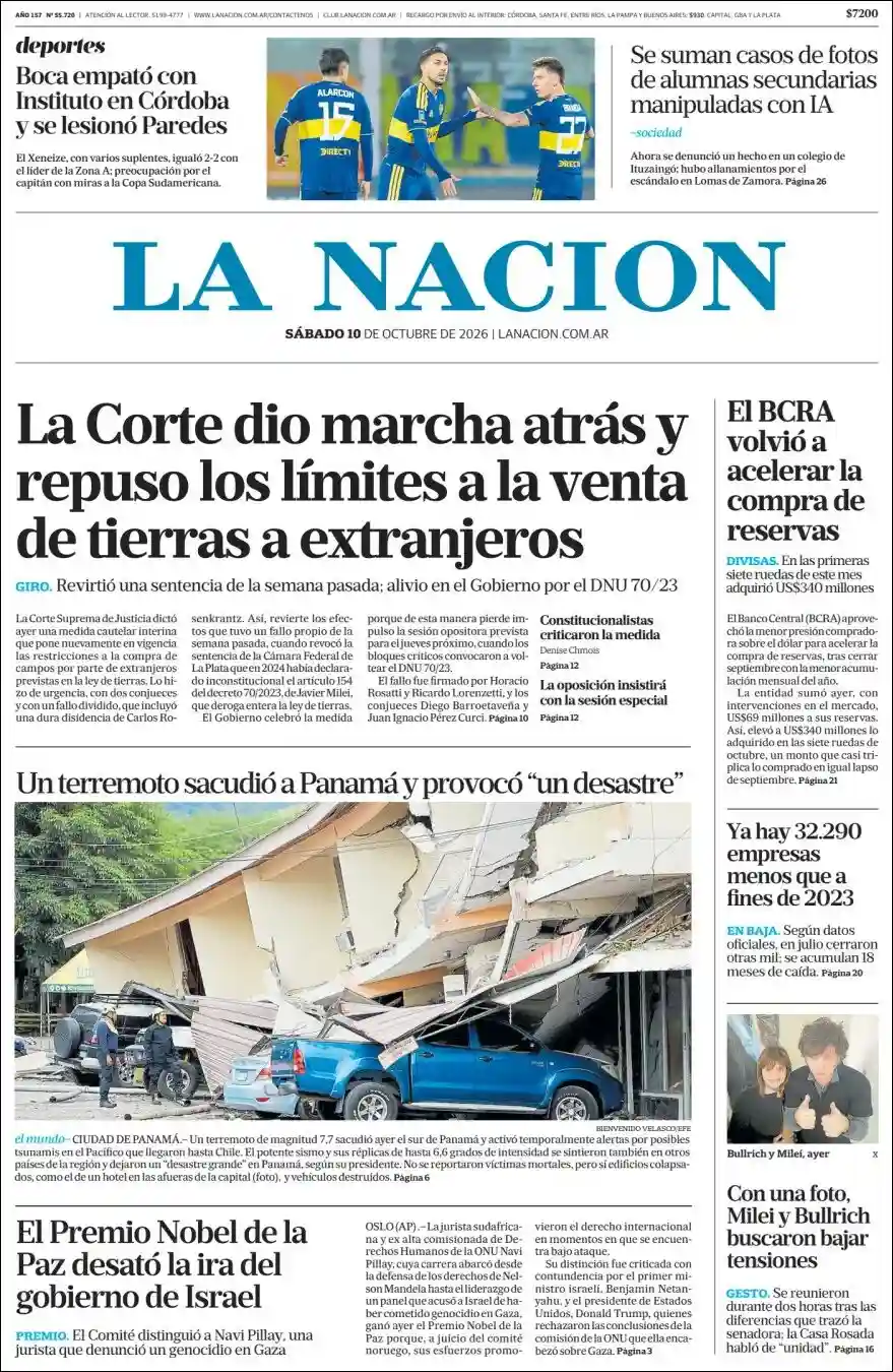 Estudios Max | EL LITORAL Y SU GENTE - Tapa del diario Nacion
